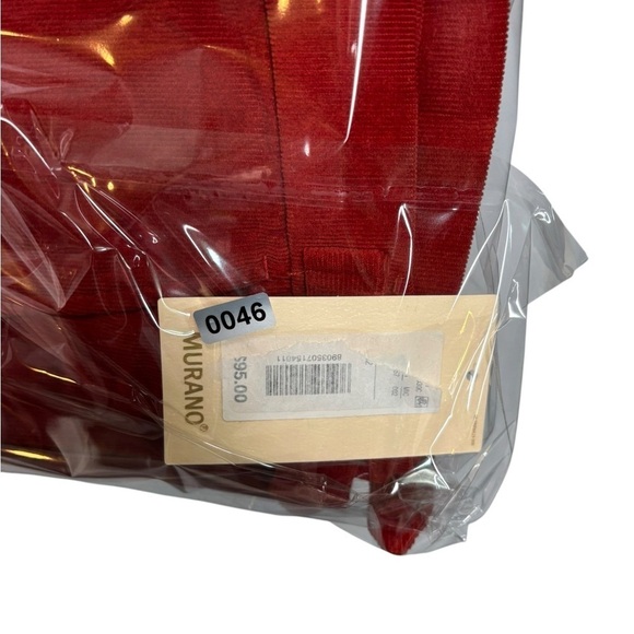NWT Murano Ancient Renaissance Collection Lucas Pleated Corduroy Red 32x32 - Picture 13 of 13